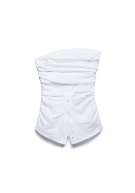 Top Aniye By donna 185597268 alpha bianco drappeggiato Aniye by | Top | 185597268